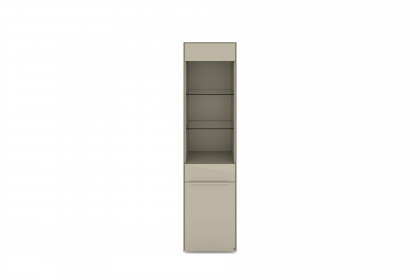 Reno-living von set one by Musterring - Vitrine SV-1GL kaschmir/ Griff kaschmir