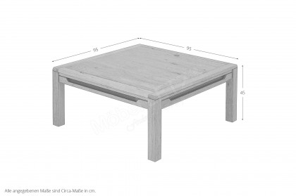 Ameno-living von Decker - Couchtisch quadartisch aus massiver Wildeiche