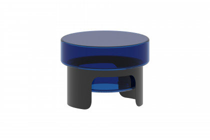 Malcolm von Akante - Couchtisch in Glas blau/ Stahl schwarz
