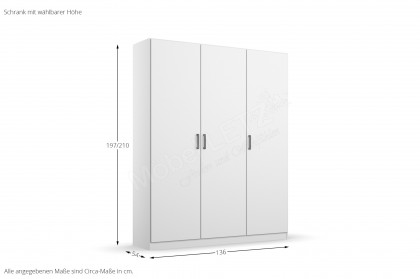 Allrounder von Rauch Blue - Schrank mit Einlegeböden und Kleiderstangen