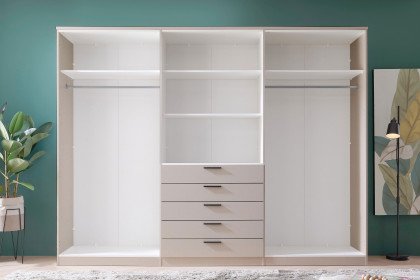 Arnis von POL Power - Kleiderschrank kaschmir 6-türig mit 5 Schubladen