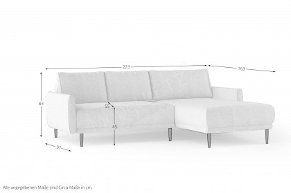 Soho-LE26 von WERSAL - Ecksofa Variante rechts beige