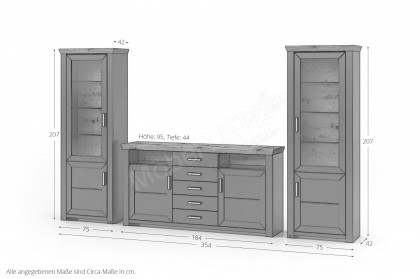 New York von set one by Musterring - Wohnwand 3-teilig in Pino Aurelio