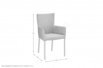 Riva von TPT Möbel - Stuhl in Beige & Elfenbein