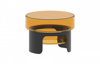Malcolm von Akante - Couchtisch in Glas gelb/ Stahl schwarz