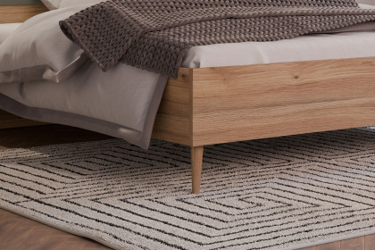 Whenua von Forte - Doppelbett 180x200 cm Eiche - salbeigrün