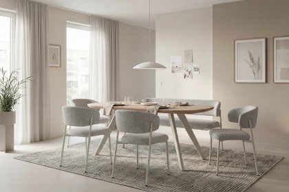 Larvik von SCHÖNER WOHNEN - Esstisch in Bianco & Seidengrau