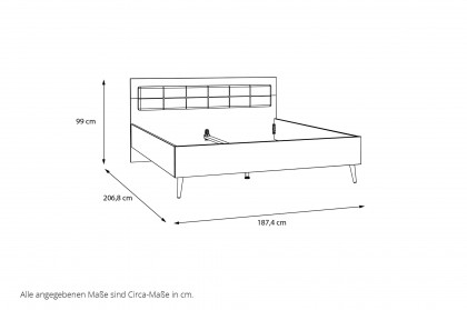 Whenua von Forte - Schlafzimmer 4-teilig Eiche Mauvella - salbeigrün
