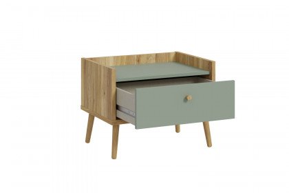 Whenua von Forte - Schlafzimmer 4-teilig Eiche Mauvella - salbeigrün