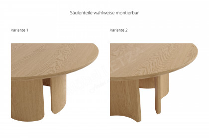 Molde von SCHÖNER WOHNEN - Couchtisch Eichenfurnier/ bianco lackiert
