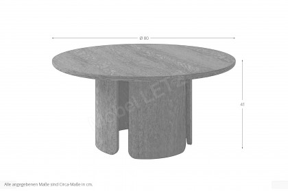 Molde von SCHÖNER WOHNEN - Couchtisch Eichenfurnier/ tobacco lackiert