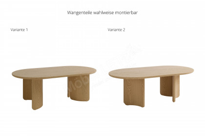 Troms von SCHÖNER WOHNEN - Couchtisch Eichenfurnier/ bianco lackiert