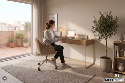 Kanto von Musterring - Laptop-Schreibtisch in Asteiche und cashmere