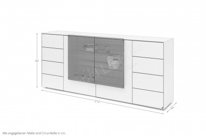 Q-Media 2.0 von Musterring - Sideboard 092 Lack weiß
