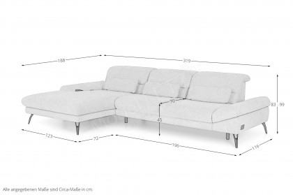 Studio Sofa 003 von JOOP! - Ecksofa Variante links natur