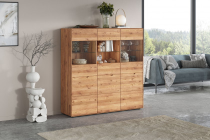 WZ-0663 von GK Möbelvertrieb - Highboard III aus Wildeiche