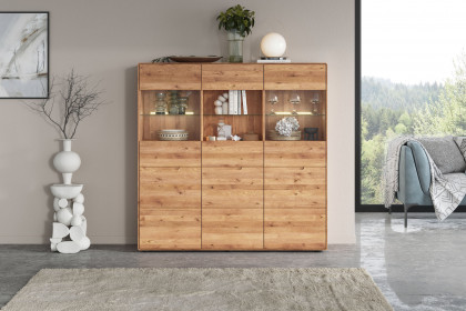 WZ-0663 von GK Möbelvertrieb - Highboard III aus Wildeiche