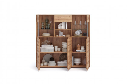 WZ-0663 von GK Möbelvertrieb - Highboard III aus Wildeiche