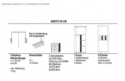 Achat Komfort von Priess - Jugendzimmer-Set mit Schwebetürenschrank