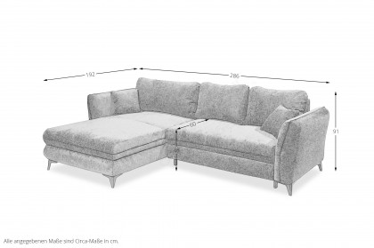 Heyland von ED-Lifestyle - Ecksofa Ausführung links stone