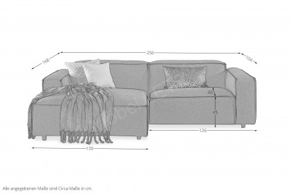 Square-LE21 von Easy Sofa - Polstersofa links antracite