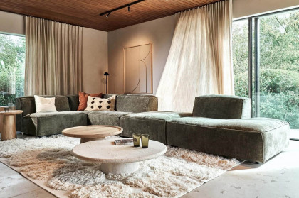 Square-LE21 von Easy Sofa - Lounge-Sofa links olive