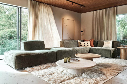 Square-LE21 von Easy Sofa - Lounge-Sofa rechts olive