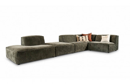Square-LE21 von Easy Sofa - Lounge-Sofa rechts olive