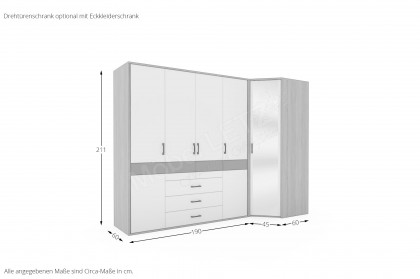 Riva von Priess - Jugendzimmer-Set - Sonoma Eiche/ Lichtweiß