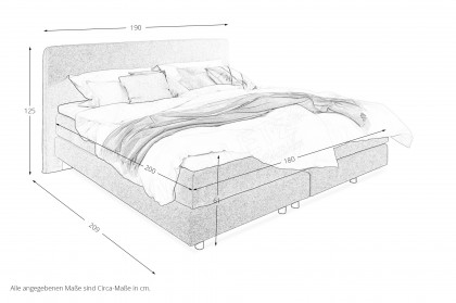 Vita von SCHÖNER WOHNEN - Boxspringbett 180 in Grün