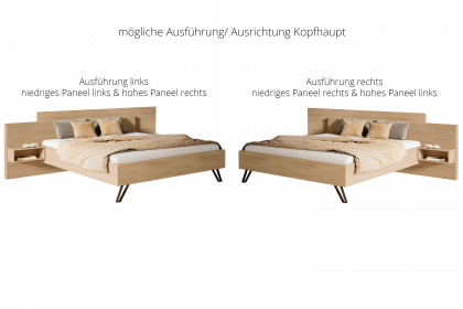 Meran von Schösswender - Doppelbett mit Nischen Casella Eiche hell