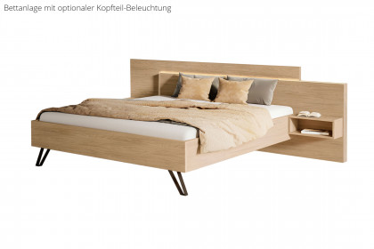 Meran von Schösswender - Doppelbett mit Nischen Casella Eiche hell