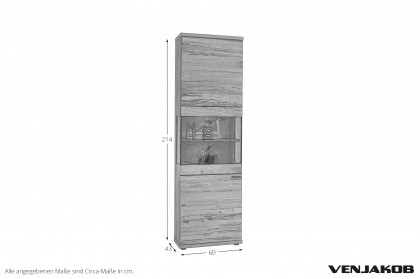 Plan X4 von Venjakob - Vitrine Eiche rustico Furnier
