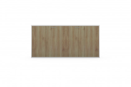 Riva von Priess - Schrankbett ca. 213 cm breit, Lichtweiß/ Artisan Eiche