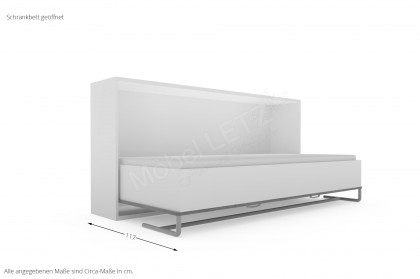 Riva von Priess - Schrankbett ca. 213 cm breit, Lichtweiß/ Artisan Eiche