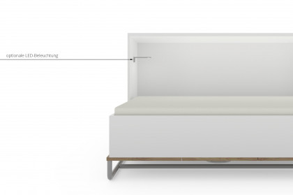 Riva von Priess - Schrankbett ca. 213 cm breit, Lichtweiß/ Artisan Eiche
