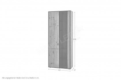Olvera von IDEAL Möbel - Vitrine Asteiche mit Glas