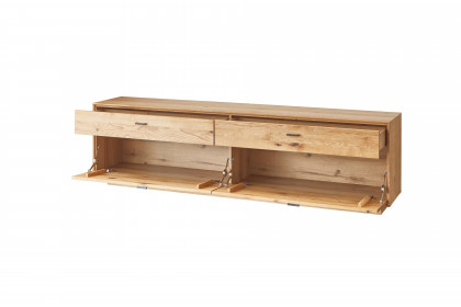 Olvera von IDEAL Möbel - Lowboard Asteiche mit 2 Klappen und 2 Schubkästen