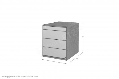 Kara-Frame von Musterring - Rollcontainer in Eiche graphit/ Seidengrau