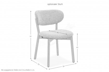 Tjark von Musterring - Esszimmertisch Eiche massiv satin, matt lackiert