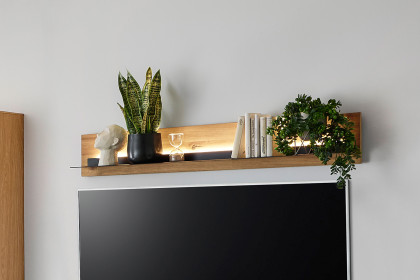 Olvera von IDEAL Möbel - Wandboard Asteiche mit Metallablageboden