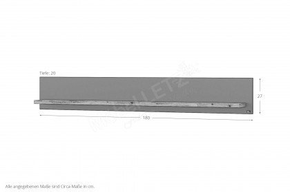 New York von set one by Musterring - Wandboard 42 in Anthrazit/ Eiche