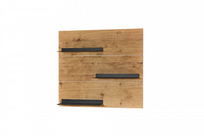 Olvera von IDEAL Möbel - Wandboard Asteiche mit drei Metallablageböden