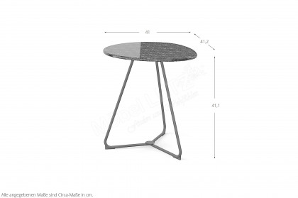 Studio Pebbles von JOOP! - Beistelltisch in Glas Cornflower black