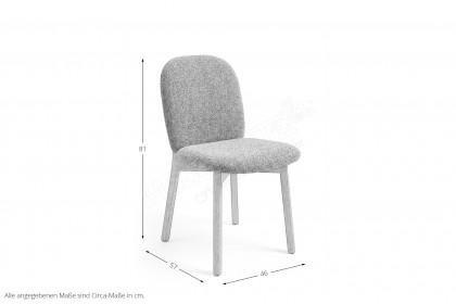 #845 Dining Chair von Skovby - Polsterstuhl grey