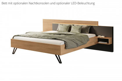 Meran von Schösswender - Bett Casella Eiche natur mit Akzent kaschmir
