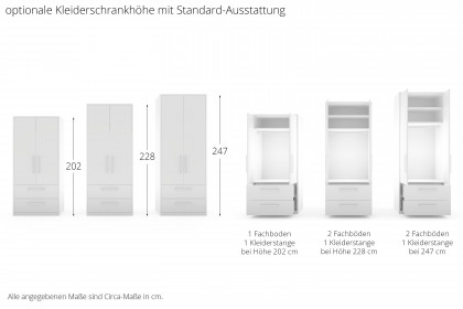 MULTIFLEX von Schlüter Möbelfabrik - Kombischrank deLuxe polarweiß