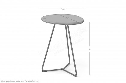 Studio Pebbles von JOOP! - Beistelltisch in Lack Taupe