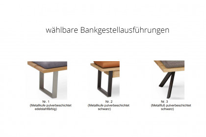 Brügge von Schösswender - Esstisch mit edelstahlfarbigem Gestell
