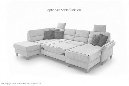 Westerland von Sit & More - Wohnlandschaft links light-grey